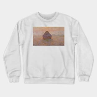 Grainstack, Sun in the Mist by Claude Monet Crewneck Sweatshirt